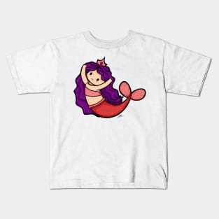 Cute Mermaid Illustration Kids T-Shirt